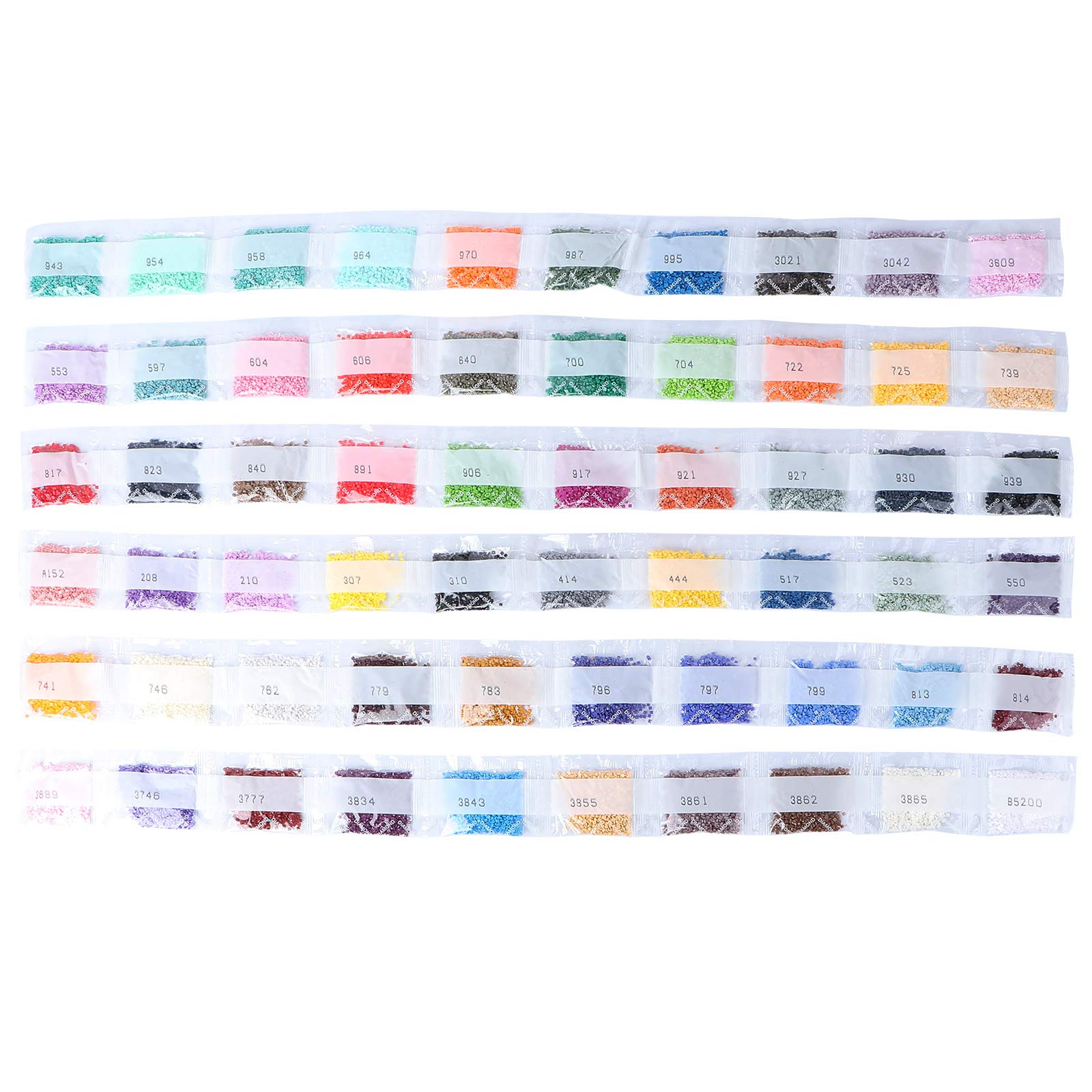 Pintura de gemas DIY más viva con estas piedras de imitación cuadradas de resina en 60 colores