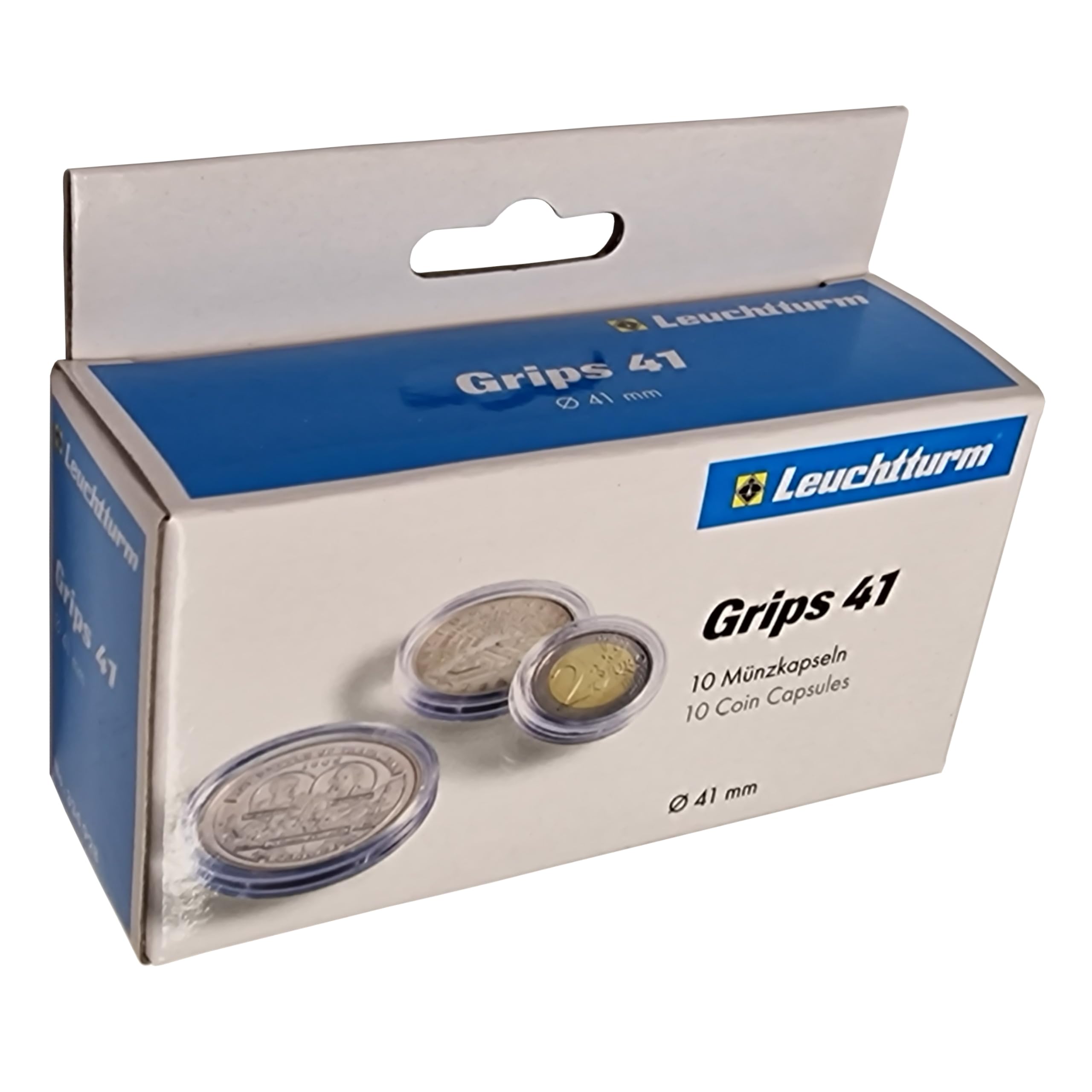 Lot De 10 Capsules Leuchtturm Pour Pièces American Silver Eagle - Grips 41 Mm - Protection Transparente