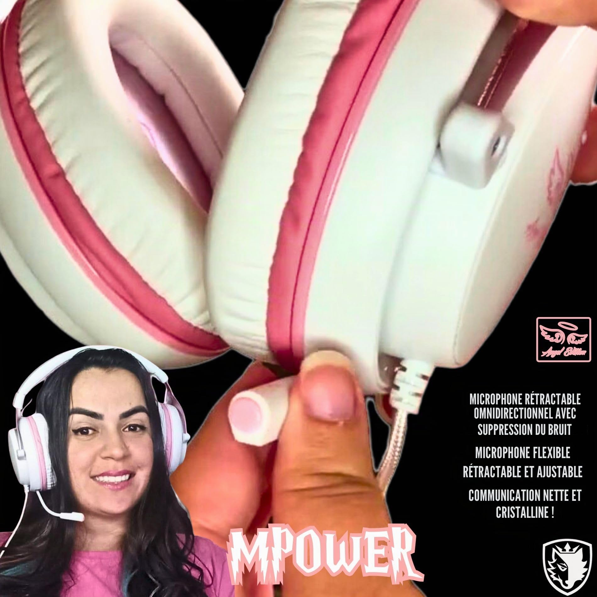 SADES Mpower SA-723 Casque de Jeu Rose Normal