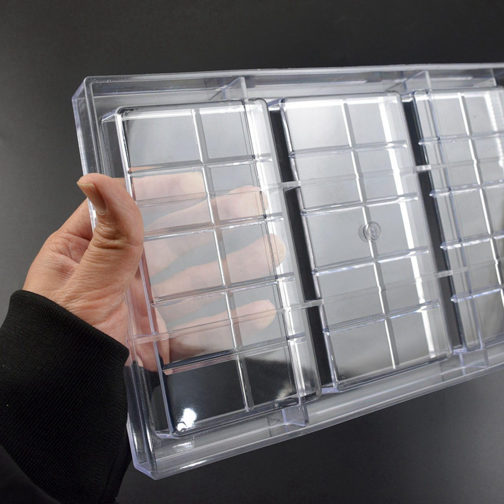 3X Moule à Barre de Chocolat en Polycarbonate pour la Fabrication de Bonbons, la Pâtisserie et les Collations Aux Bonbons, Appareil pour la Boulangerie Professionnelle.