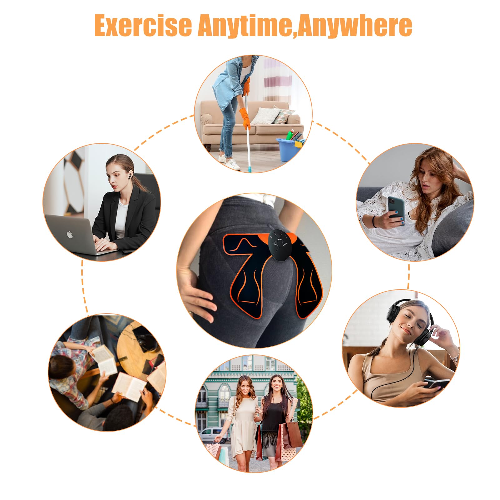 Ceinture Abdominale Electrostimulation,Entraîneur électrique de Hanches, EMS HIPS Trainer,Entraîneur de Fesses électrique,Levage/Mise en Forme/Cadeaux