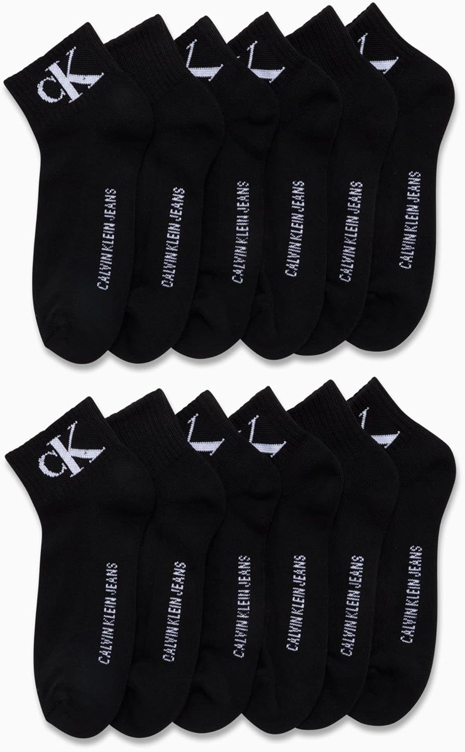 Calvin Klein Mens Quarter Socks - 12 Pack Breathable Soft Cushioned Quarter Cut Athletic Ankle Socks for Men - Image 2