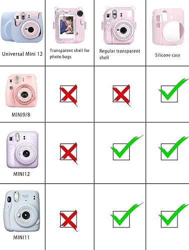 Miniatura 2 de Frankmate Funda para cámara instantánea compatible con Fujifilm Instax Mini 12 11 9 8 bolsa de piel sintética con bolsillo y correa ajustable para
