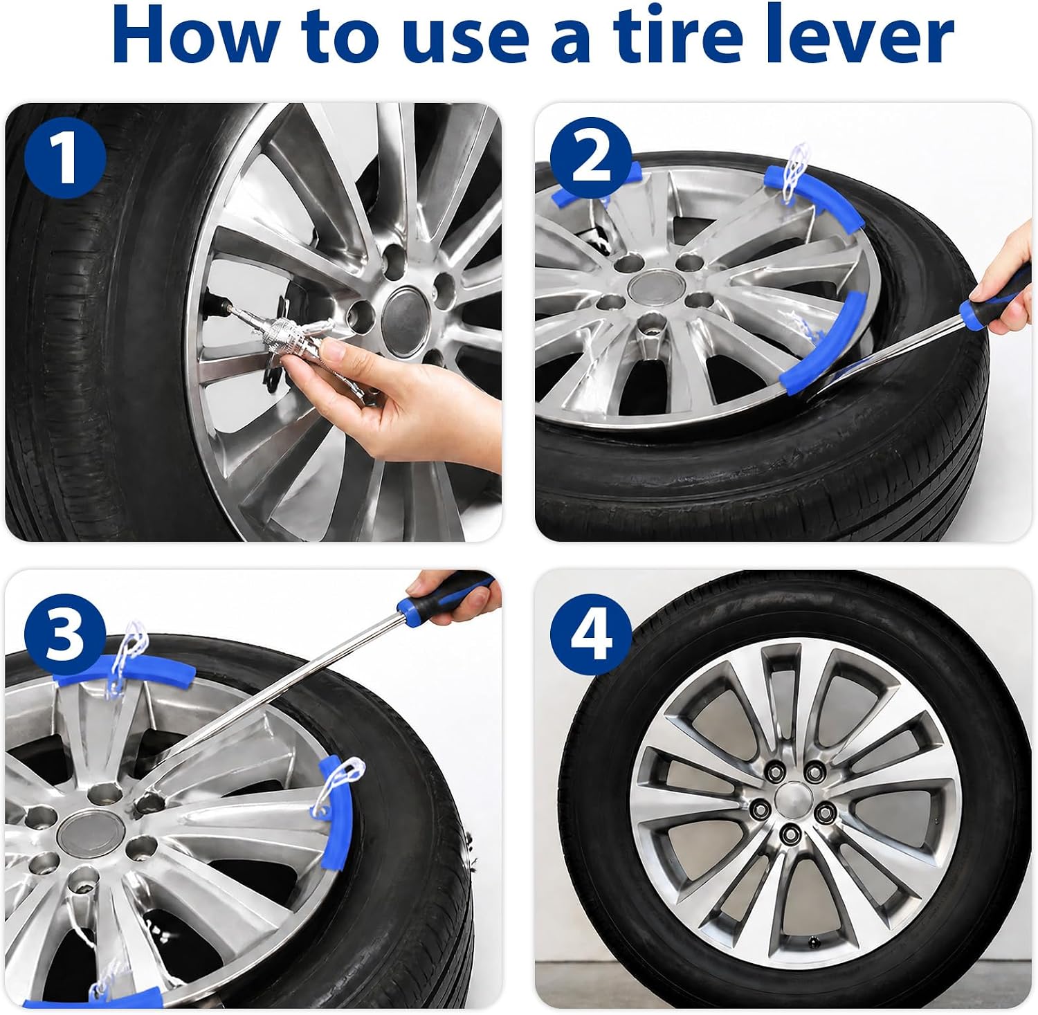 NQEUEPN 38pcs 14.5"/37cm Tire Spoons Kit, Tire Changing Tools
