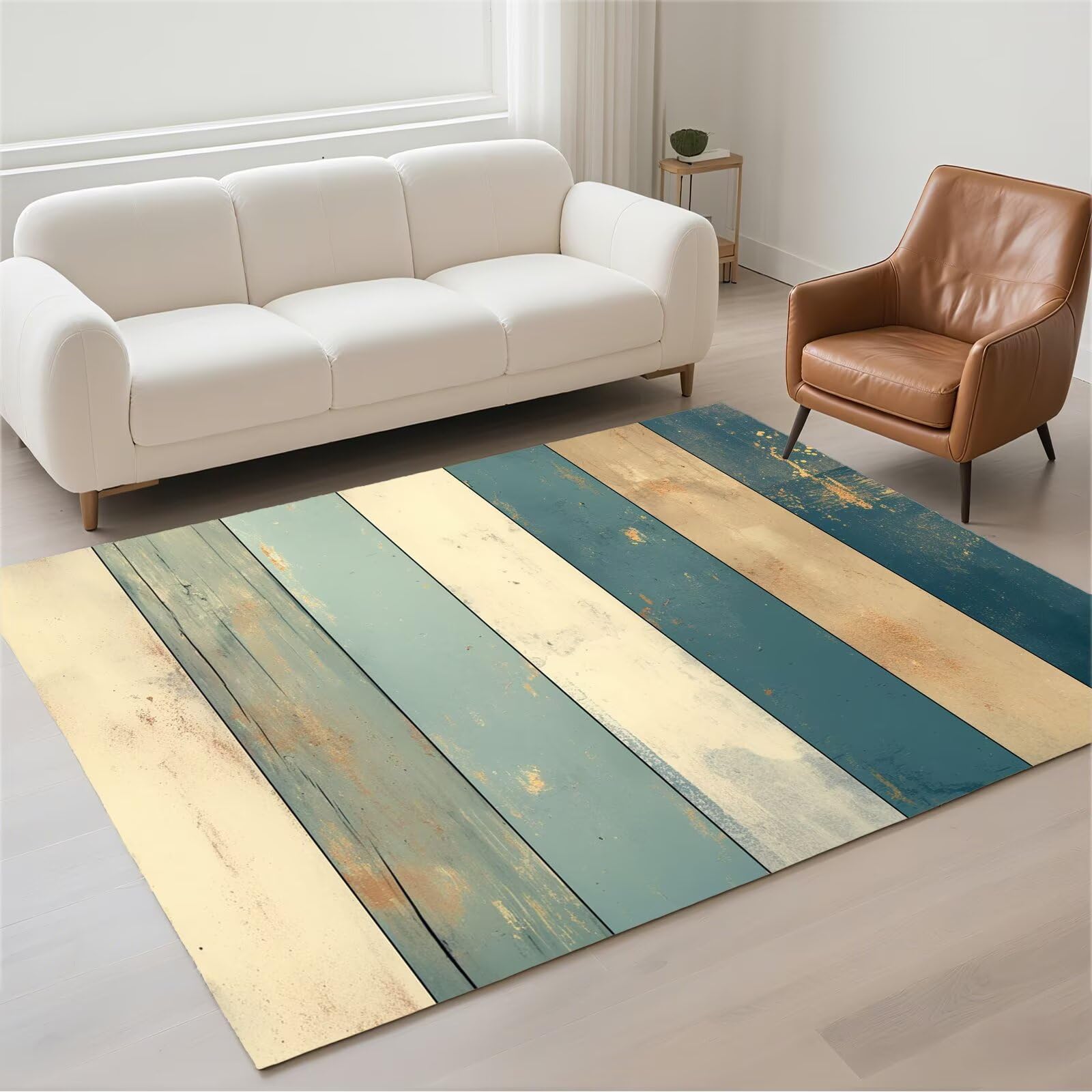 Tapis de chambre moderne lavable et antidérapant en pile bouclée douce