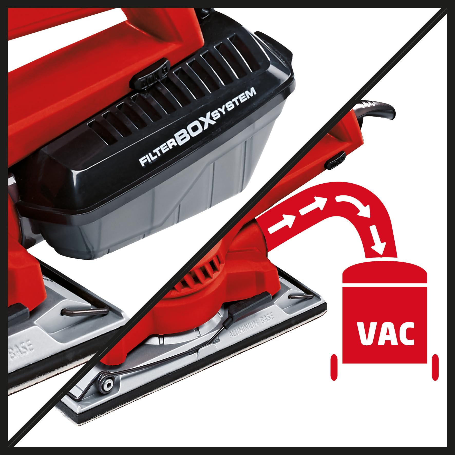 Einhell Schwingschleifer TE-OS 2520 E | 250 W | 2 mm Schwingkreis | bis 24000 U/min | 230 x 115 mm | Absaugadapter | Schleifpapier P120