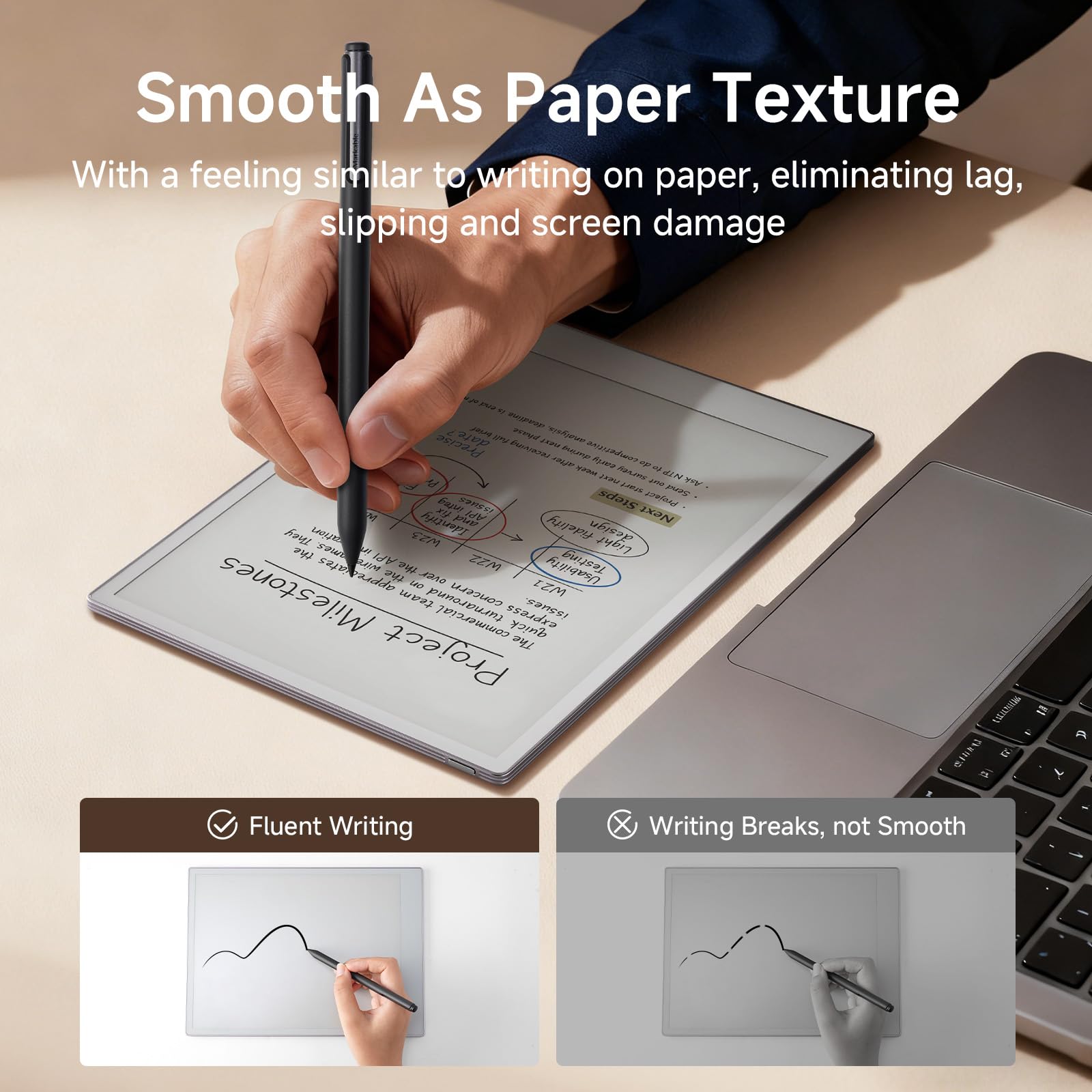Lot de 10 pointes de stylo de rechange pour Remarkable Paper Pro/Pro Move – Sensation de papier améliorée et glisse lisse