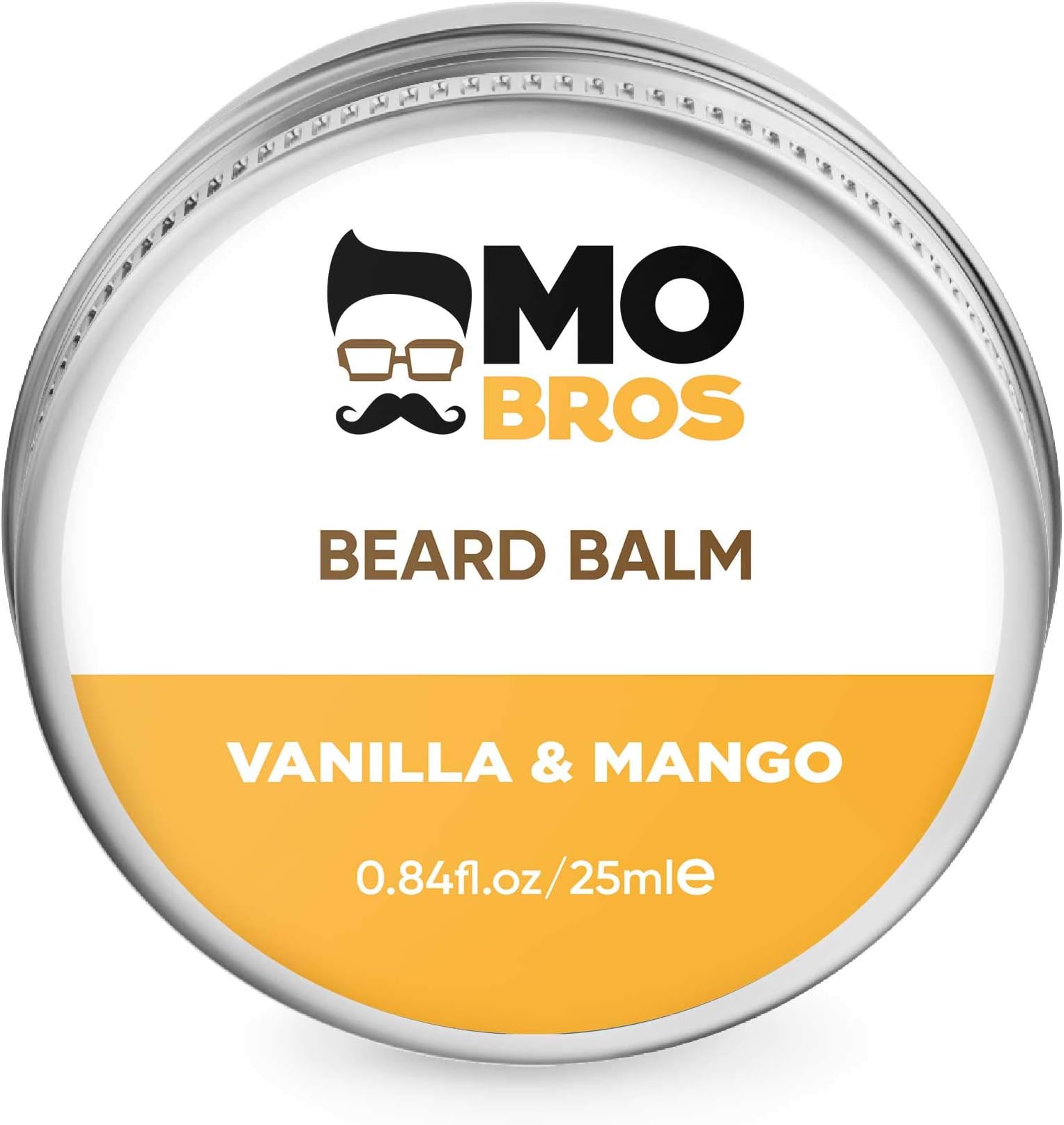 MO BRO'S Beard Balm | Vanilla & Mango | 25ml | Softens, Styles & Tames Facial Hair | Promotes Growth, Adds Shine, Reduces Dryness & Itching | Contains Natural & Premium Ingredients