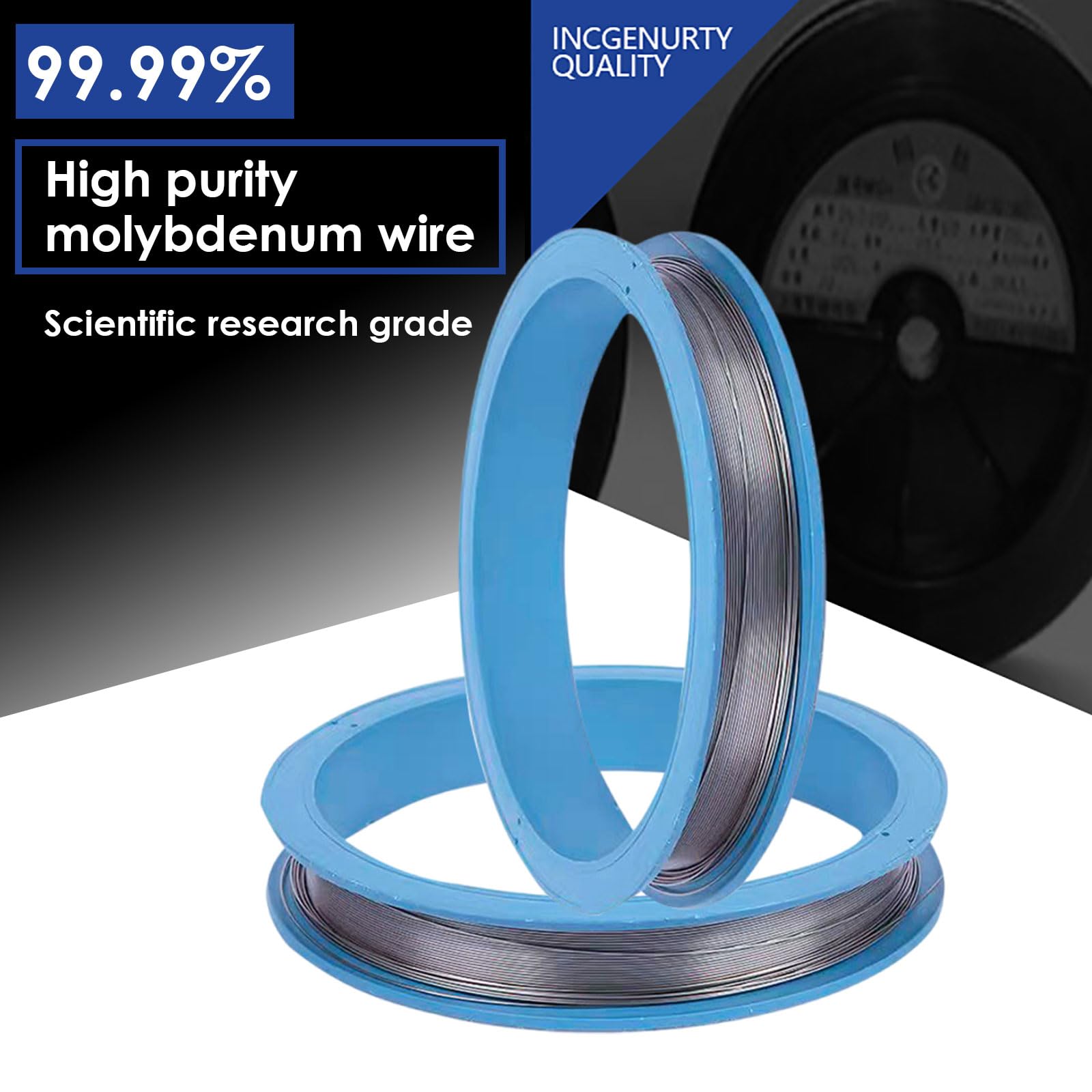 TIHONORI 99.99% High Purity Molybdenum Wire - Research Grade Molybdenum Wire ?0.03mm-3mm Metal Wire for Science Laboratory,0.05mm*1000mm