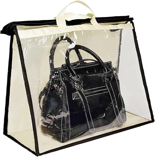 ENOCH Organizador de almacenamiento de bolso, bolsas de cubierta antipolvo para bolso y bolso, organizador de PVC resistente para estante de pared y