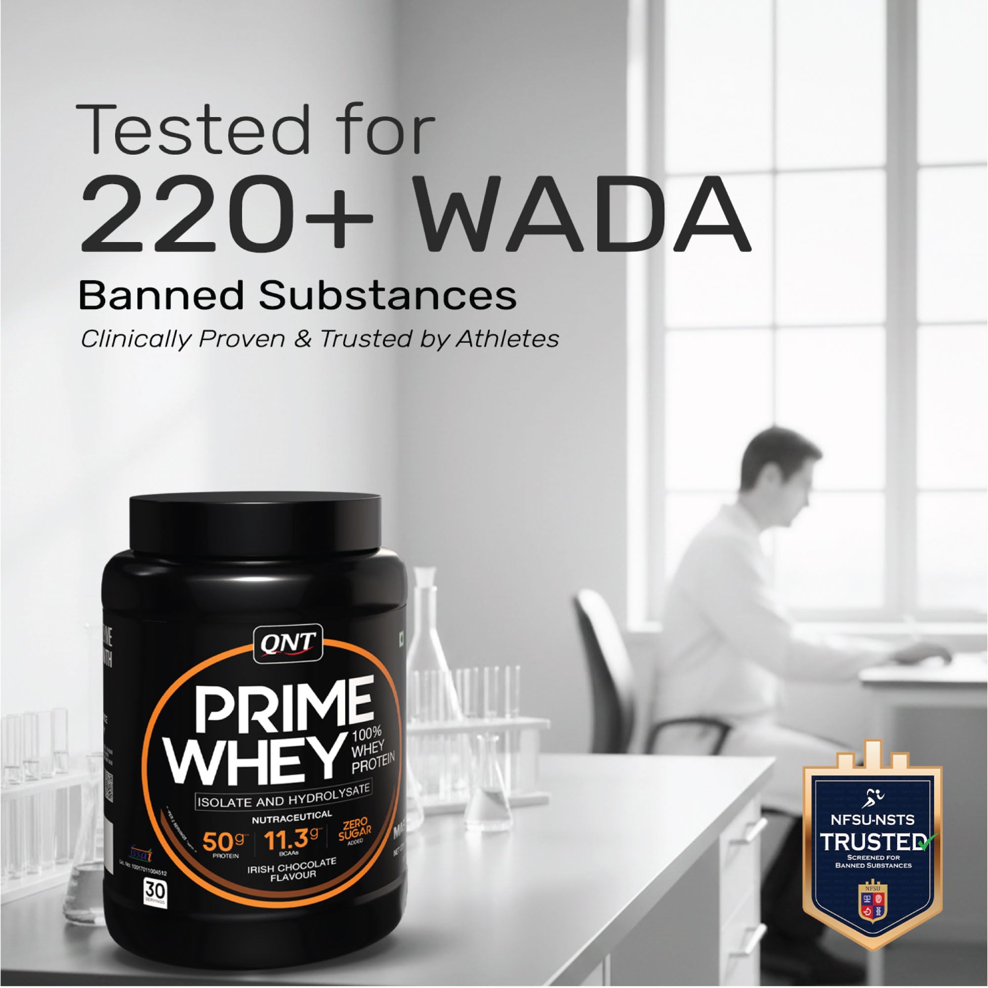 QNT Prime Whey Protein Powder – Irish Chocolate | 25g Protein Per Scoop | Whey Isolate, Concentrate & Hydrolysate Blend | 30 Servings | Muscle Growth, Recovery & Strength | 1kg — Amazon image 6