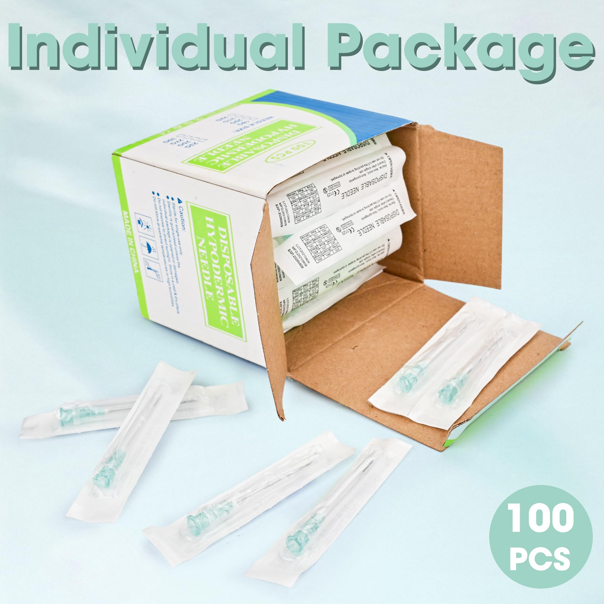 32Ga 5/32 Inch Luer Lock Needle Accessories with Cap for Scientific and Industrial, Individually Wrapped, 100 Pack — Amazon image 4