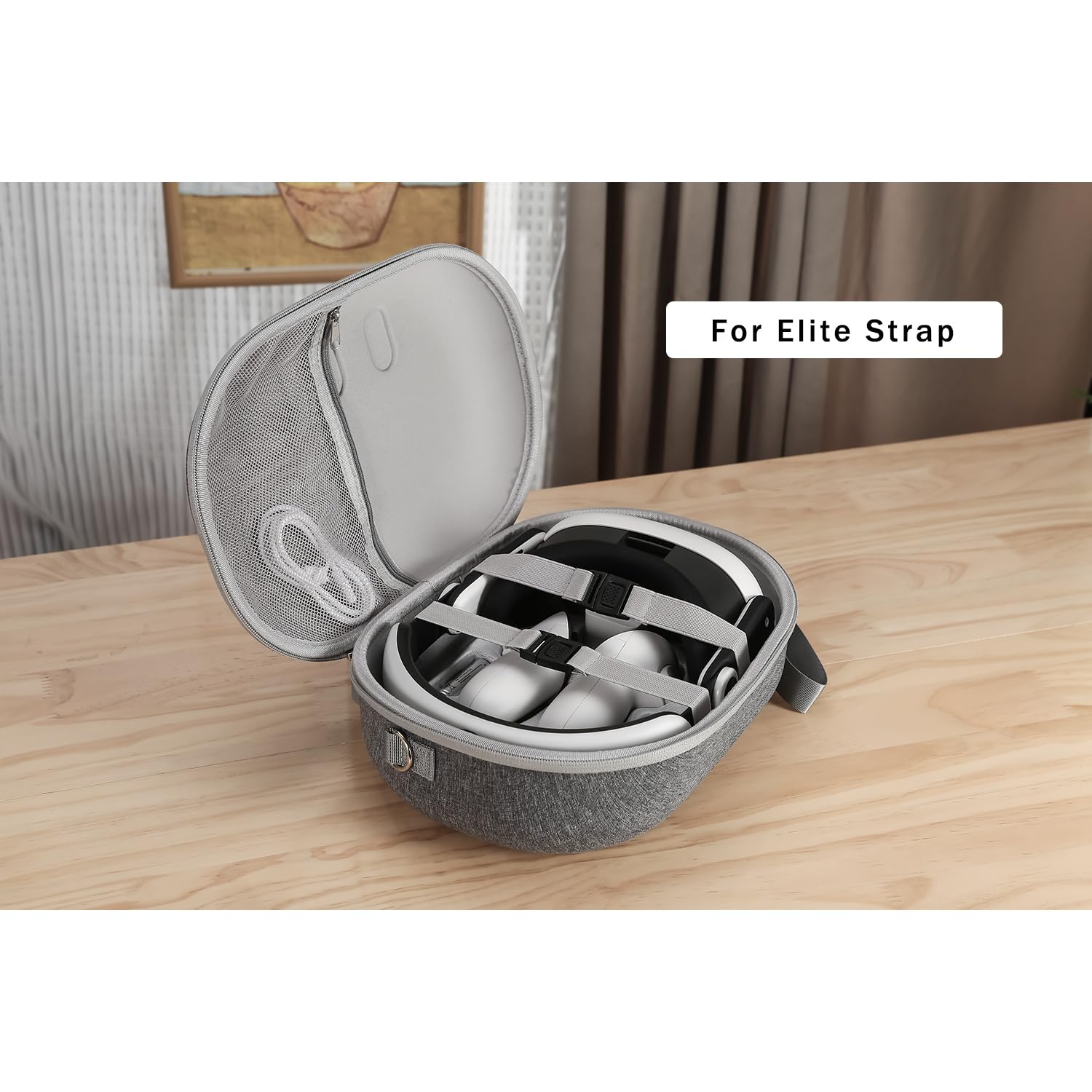 Harte tragbare Tragetasche für Meta Quest 3, Für Q3 Elite Strap, 31 x 21.7 x 12 cm, Taschen-Organizer
