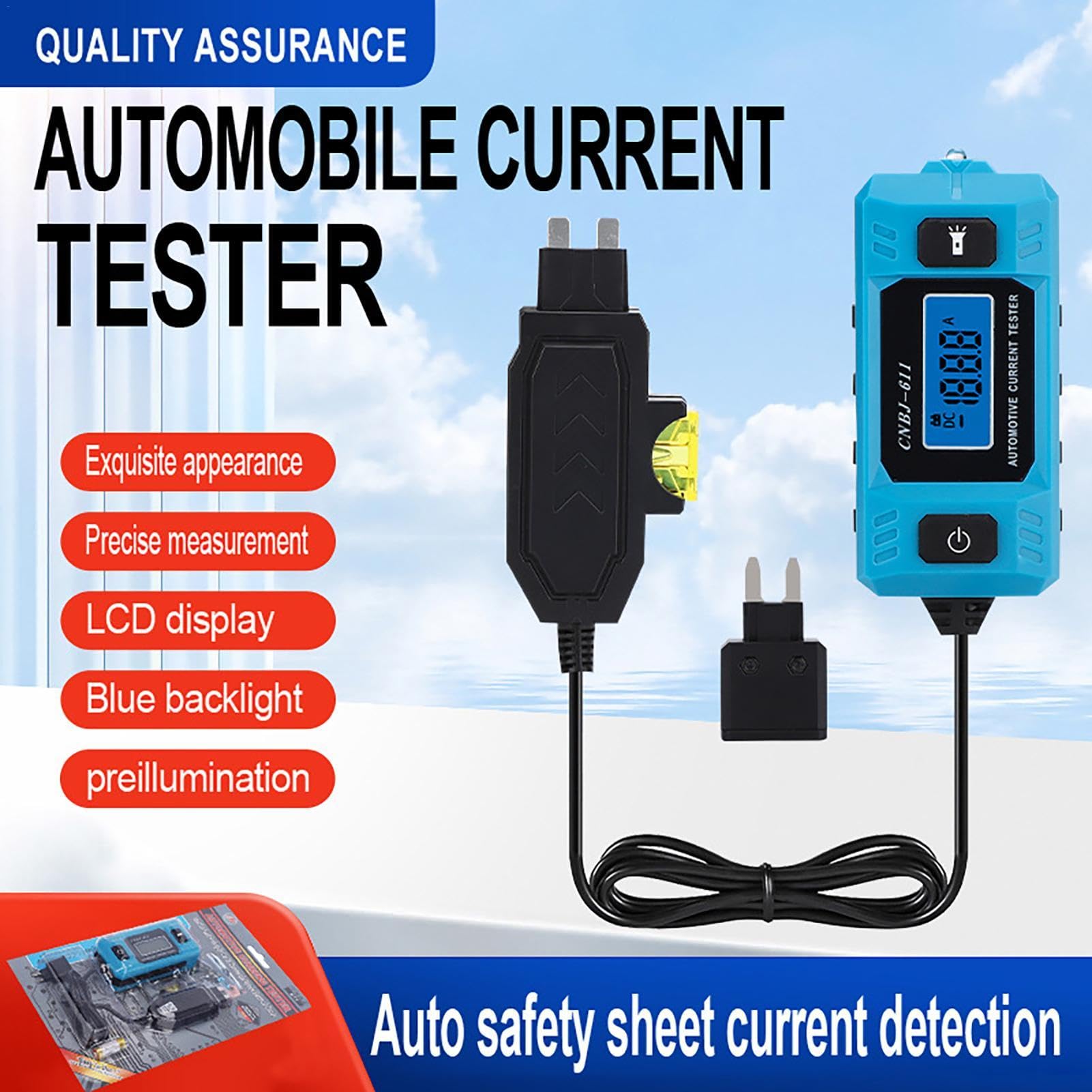 Tester di fusibili auto, tester di fusibili per auto, luce a LED, rivelatore automatico digitale, alta precisione | Strumento elettrico professionale per tester a fili, analisi tester di corrente