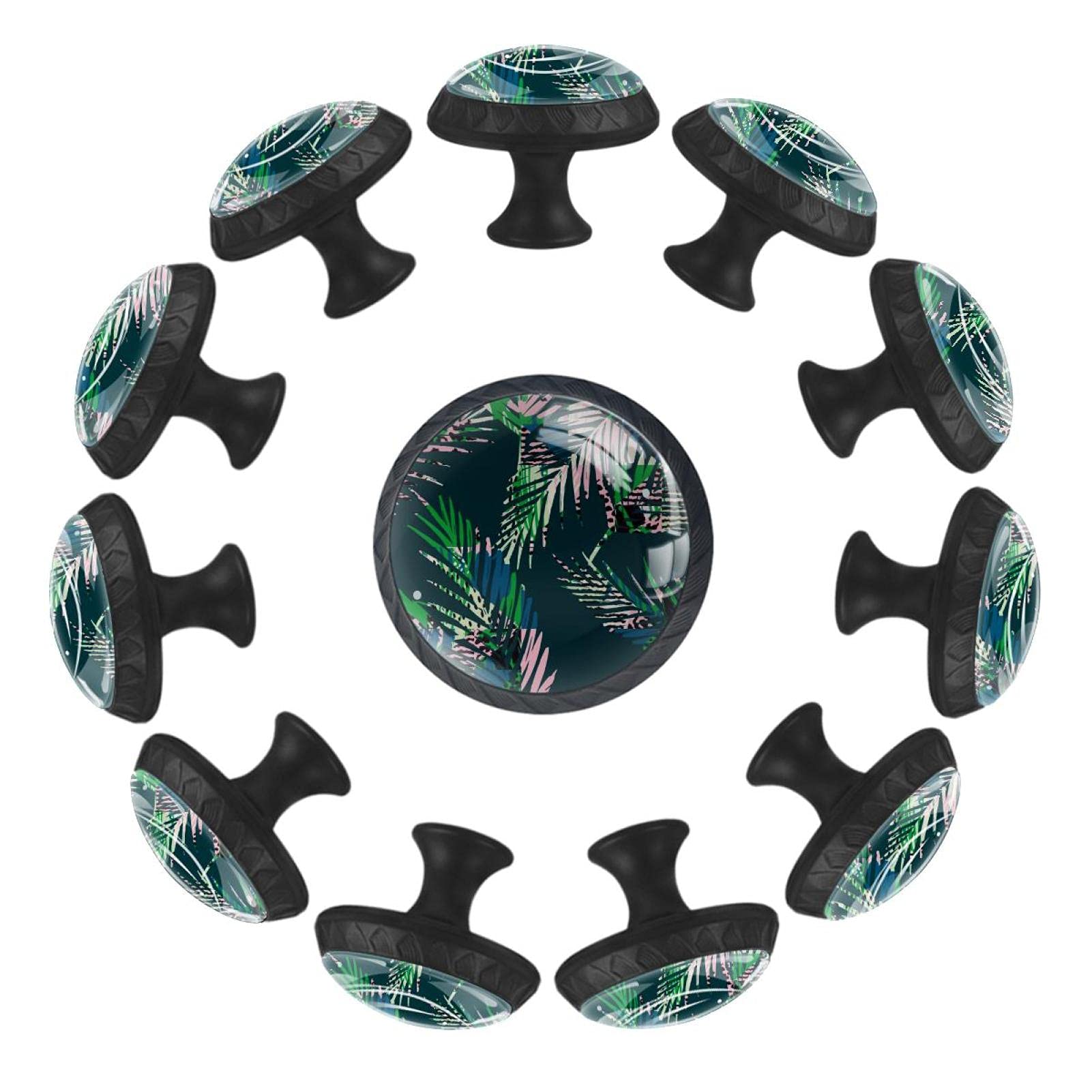 Boutons de tiroir Tropical Leave de 35 mm pour rafraîchir une commode de crèche