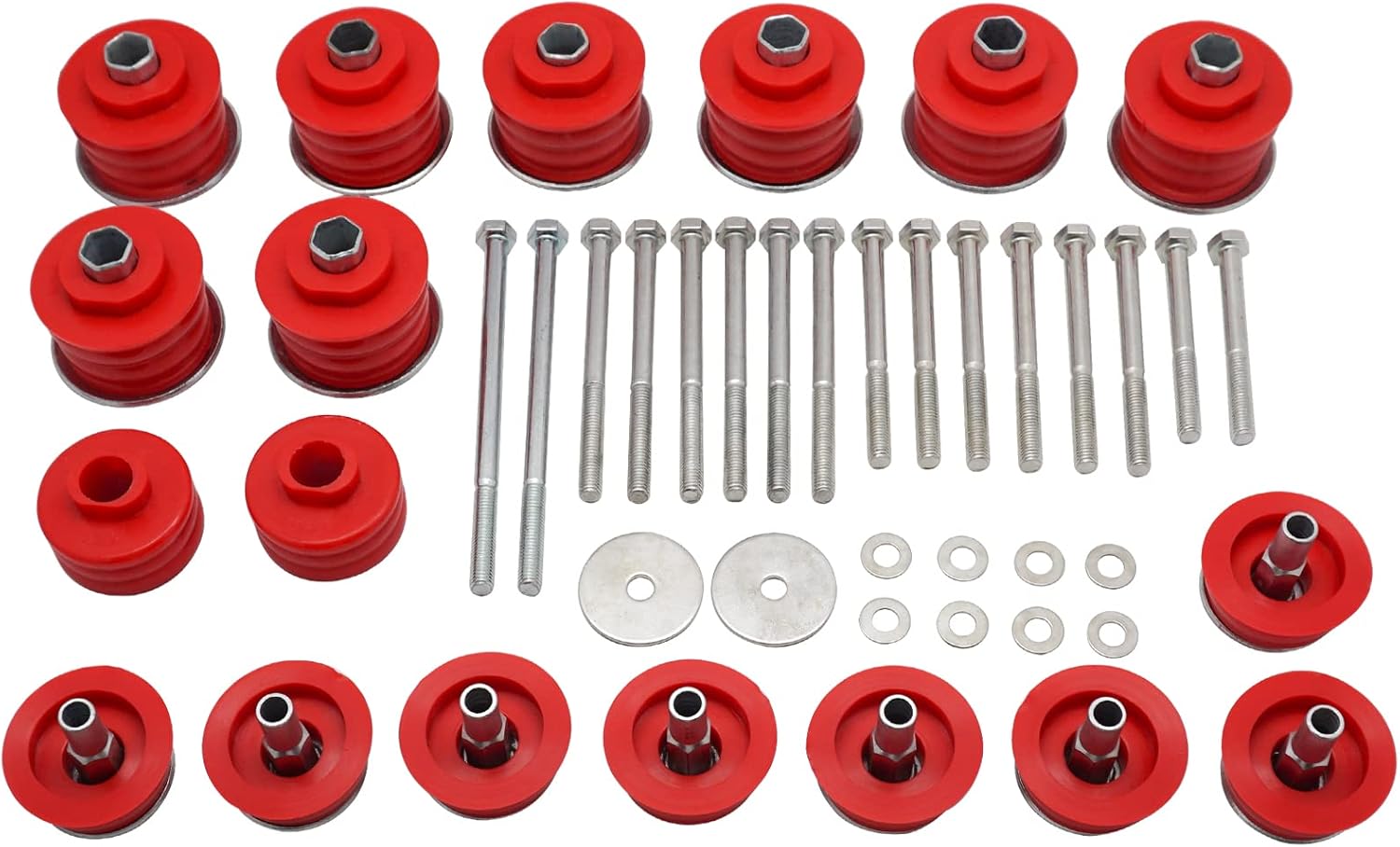 KF04060BK Super Duty Red Body Mount Bushing Kit for 2008
