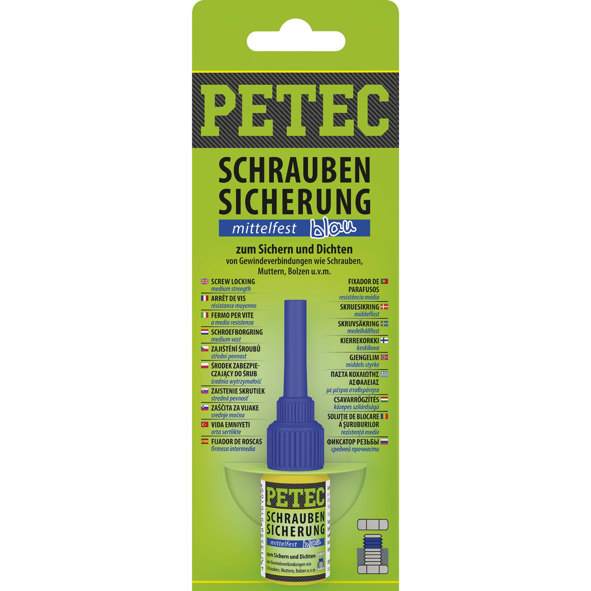 Petec 91005 Schraubensicherung Mittelfest, 5 g
