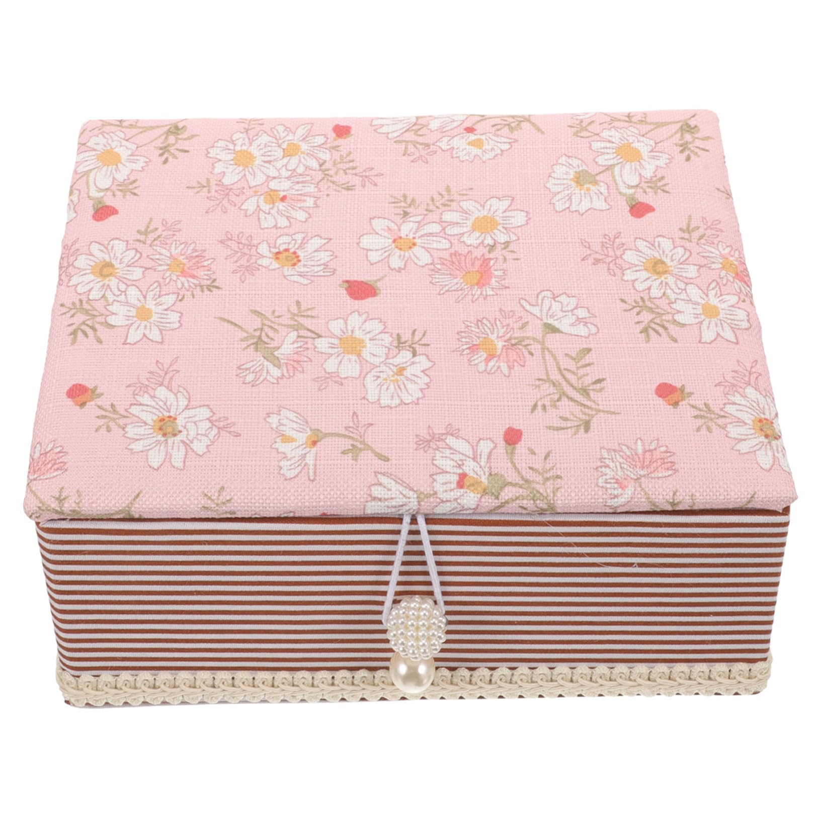 NUOBESTY 5piezas Caja De Costura Portátil Para Almacenar y Accesorios De Costura Organizador De Tela Para Doméstico y Para y Manualidades Diseño Rosa
