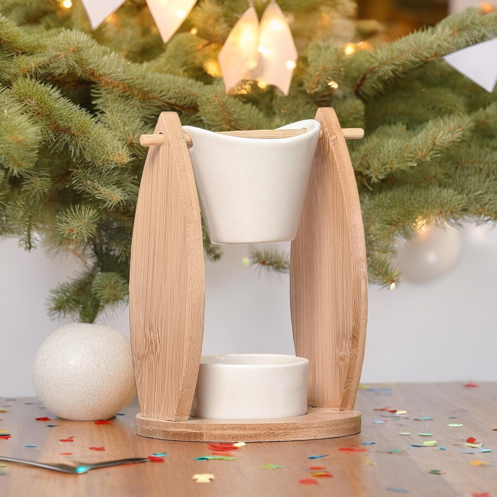 Brule perfumy bambusowe i ceramiczne woal z odpowiednią świecą i trzema topiącymi się w ofercie