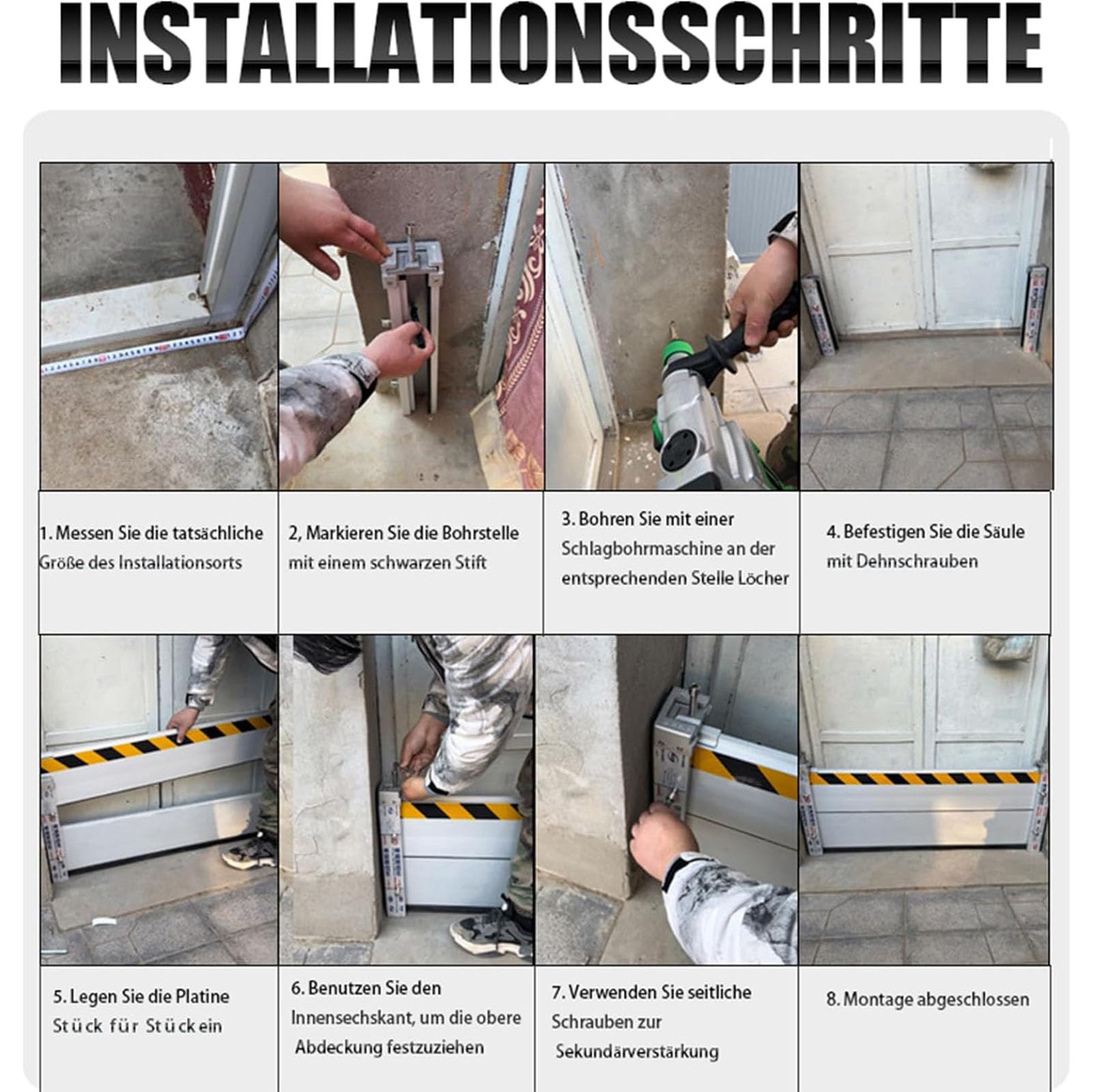 Ochrona przeciwpowodziowa, ochrona przeciwpowodziowa, uszczelka do drzwi garażowych, bariera przeciwpowodziowa ze stopu aluminium, wielokrotnego użytku, do przejść podziemnych, fabryki