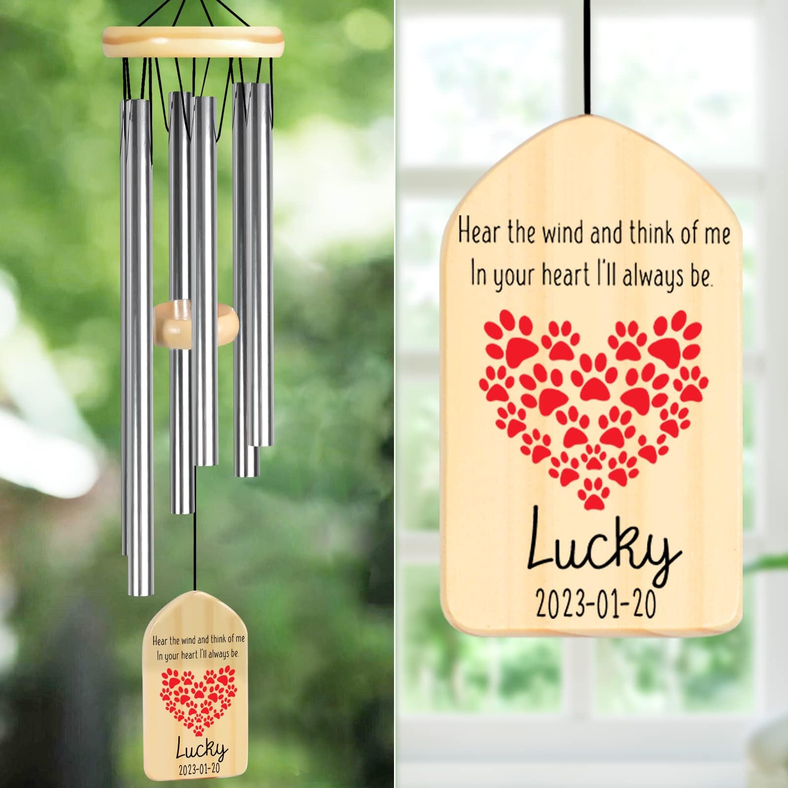 Dodosky Pet Memorial Gifts, Personalized Dog Memorial Wind