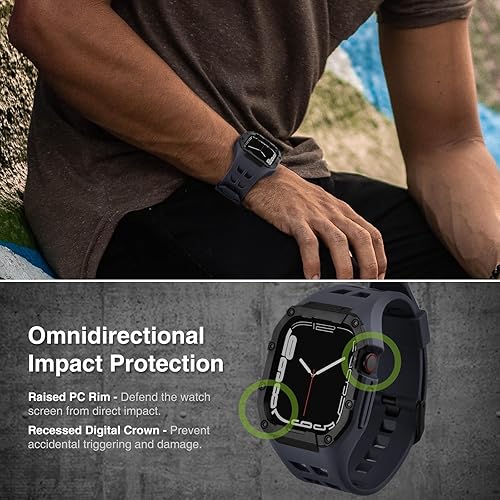 Vista 15 de Nereides Compatible con Apple Watch Band de 1.772 pulgadas, 1.732 pulgadas, para iWatch Band Series 9/8/7/6/5/4/SE/SE2, carcasa resistente con Verde