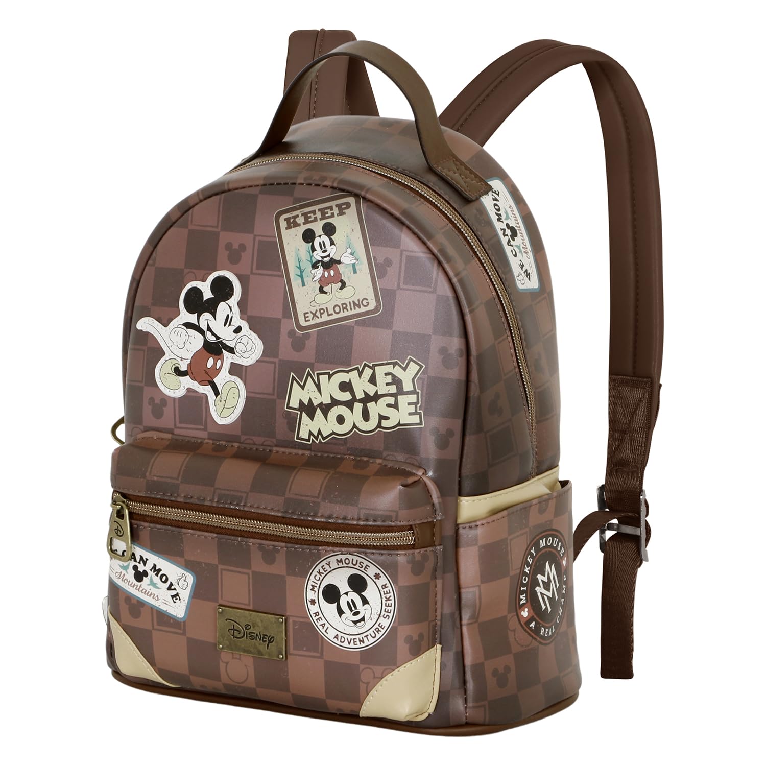 Disney Mickey Mouse Journey-Heady Backpack, Brown, 24.5 x 29 cm, Capacity 8 L
