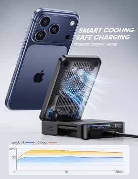 Lamicall Magnetic 3 in 1 Foldable Charging Station for Apple MagSafe