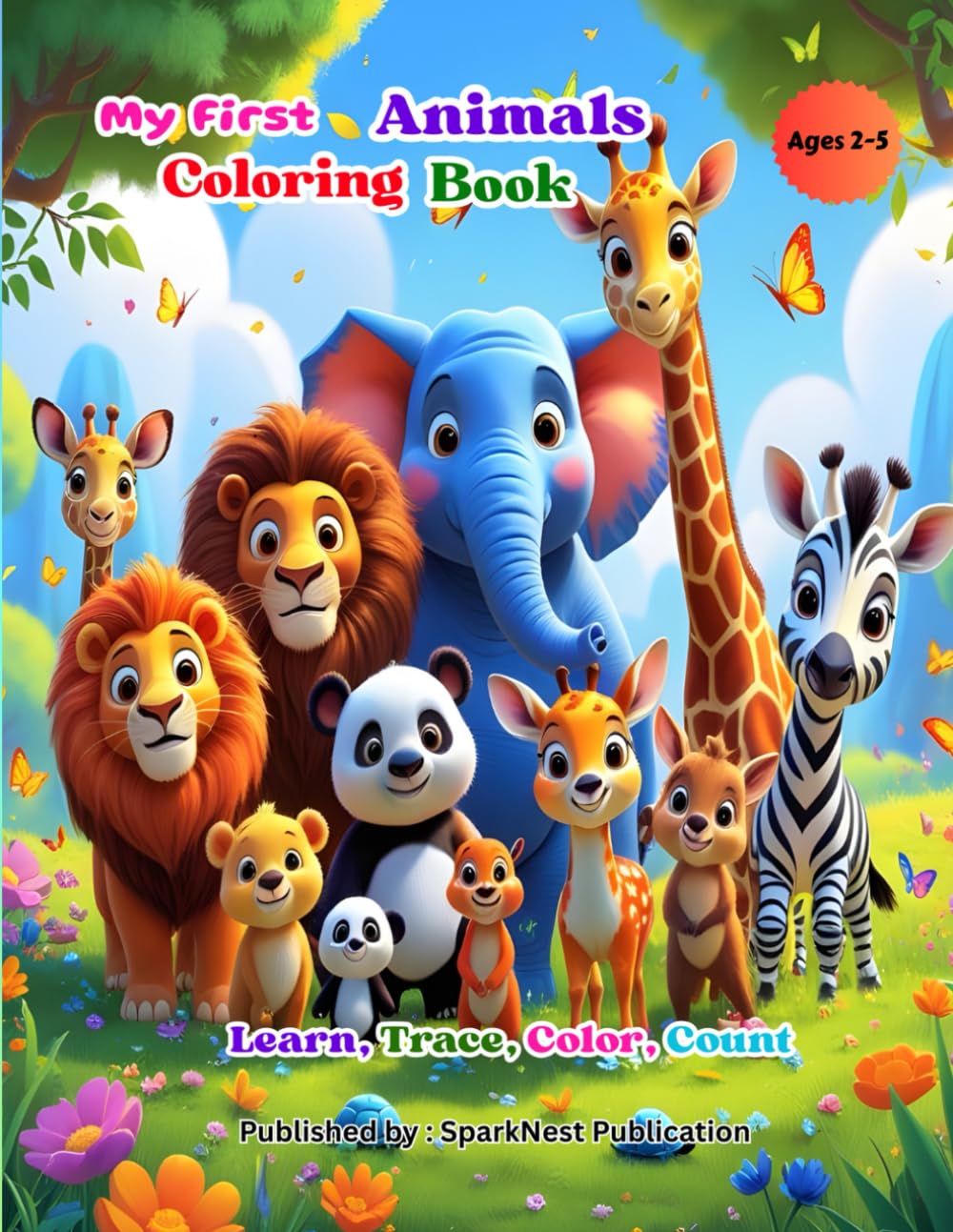 My First Coloring Book: Animals for Kids (Ages 2–5) – Easy Coloring Book for Toddlers & Preschoolers: Learn, Trace, and Color | Preschool & Toddler ... Coloring Books for Toddlers (Ages 2–5))