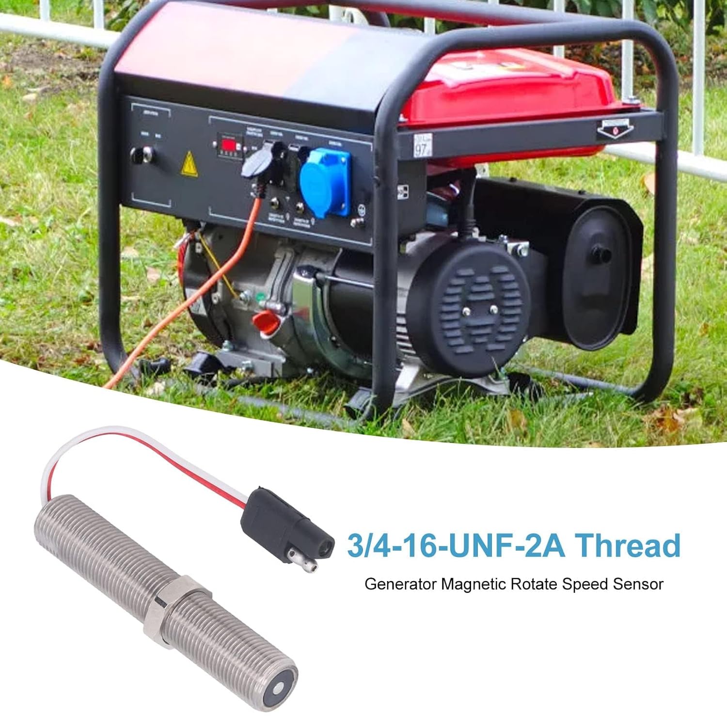 Generator Speed Sensor Magnetic Sensor MSP6724 3/4-16 UNF-2A Stainless Steel