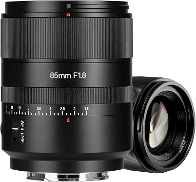 7artisans AF 85mm F1.8 Full Frame Camera Lens Compatible for Sony E Mount, Large Aperture, Prime, STM Face/Eye Auto Focus,for Sony E A7R5 R4 R3 M4 M3 alpha Zv-e10 A5000-A6500 A9 NEX-3Black