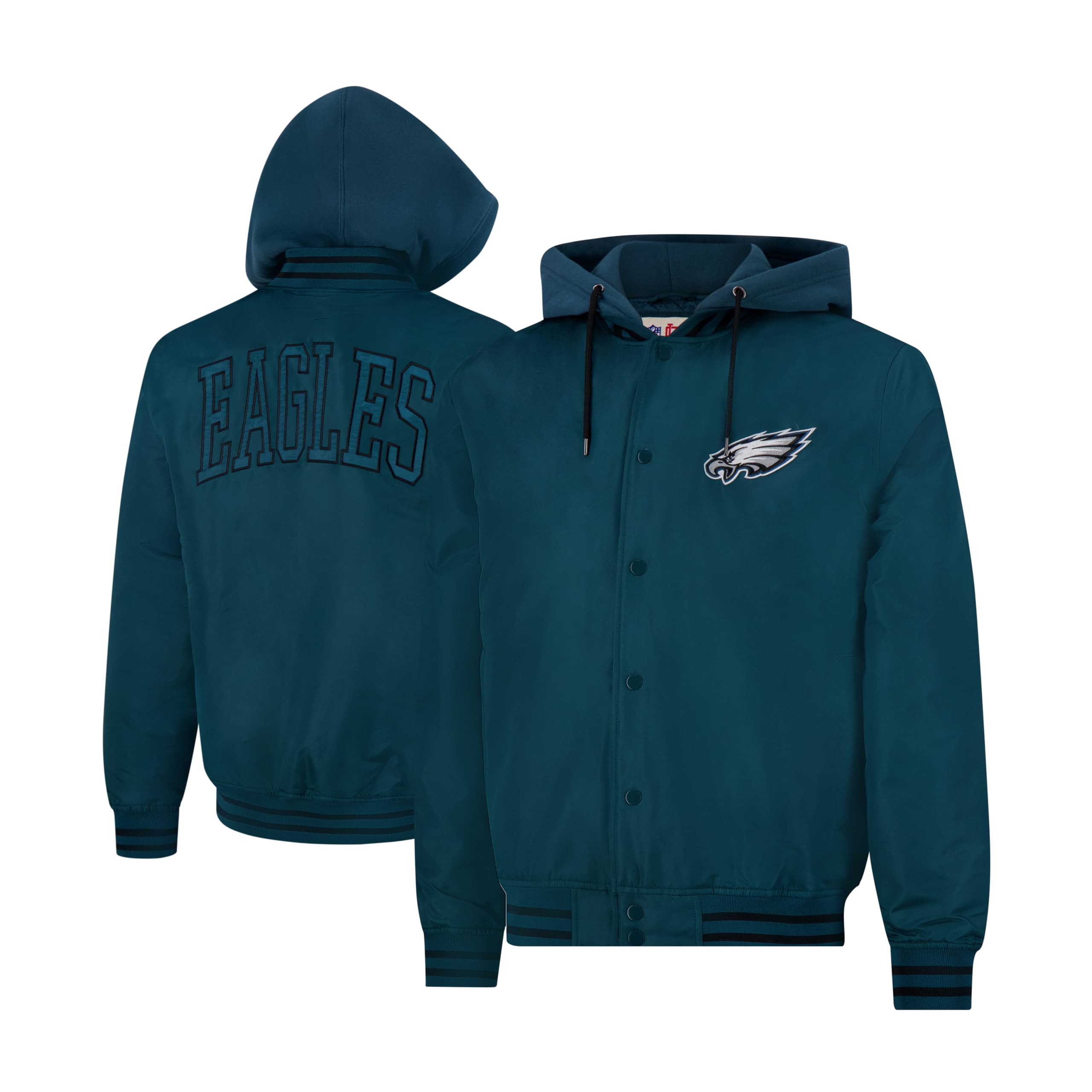 Ultra Game mens Nfl Official Supreme Satin Jacket