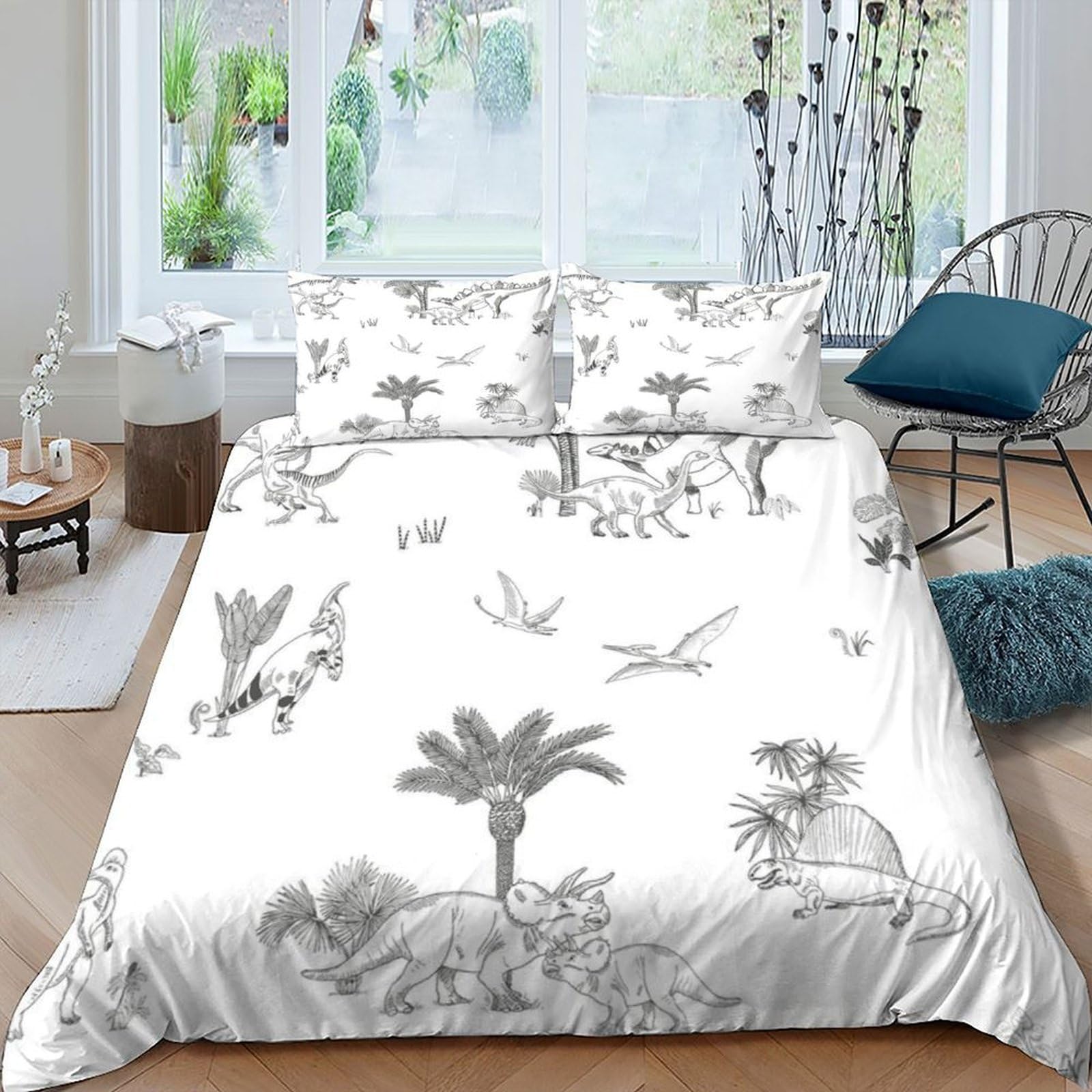 Parure de lit microfibre adulte 220x240 avec fermeture éclair imprimée