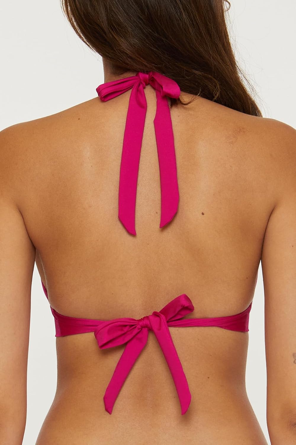 Trina Turk Women's Monaco Ring Halter Bikini Top, Adjustable, Tie Back, Swimwear Separates for Women