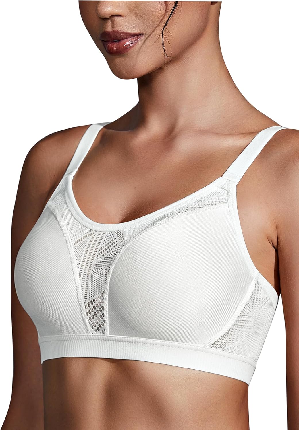 ZeroBound Medium Impact Sports Bras for Women Plus Size Wirefree Non Padded Supports