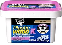 DAP Plastic Wood-X DryDex Wood Filler, Natural 16oz - Stainable, Sandable, Paintable for Nail Holes, Gouges & Cracks