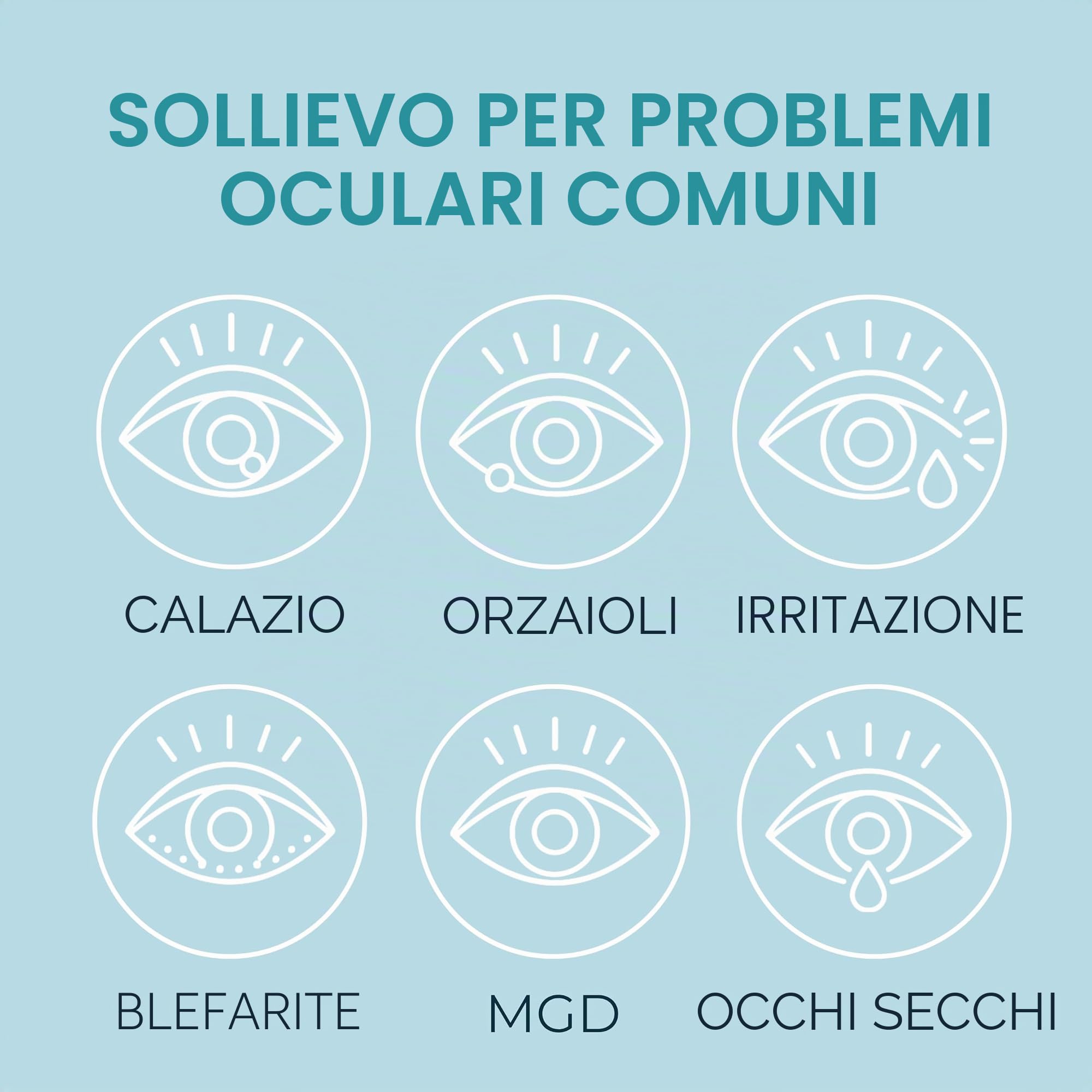 Salviette antimicrobiche per palpebre e ciglia,Per prurito, occhi secchi, stili e blefarite, ipoallergeniche e lenitive per occhi sensibili, confezione da 60