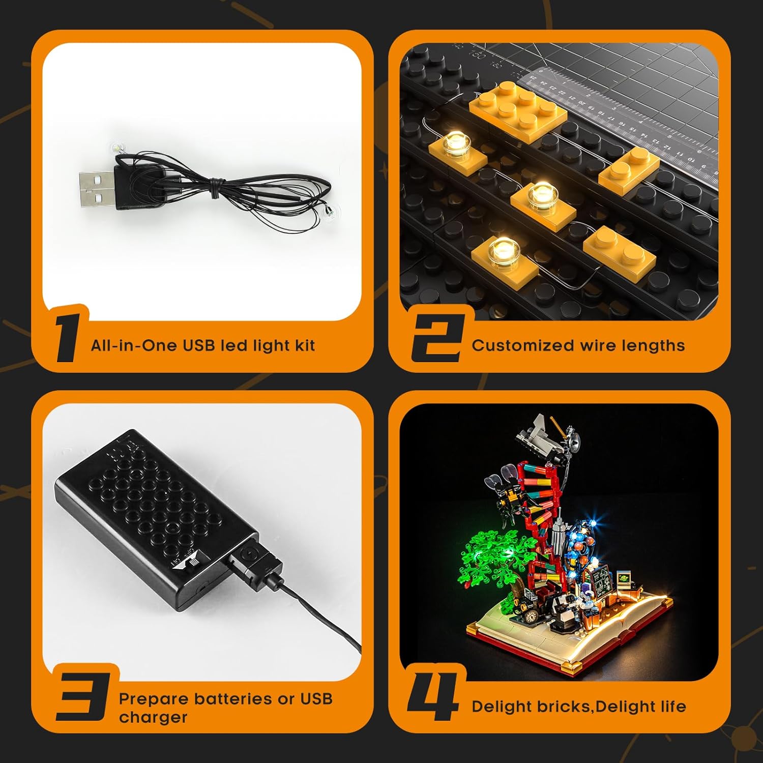 LIGHTAILING Light for Lego-21355 The Evolution of STEM - Led Lighting Kit Compatible with Lego Building Blocks Model - NOT Included The Model Set