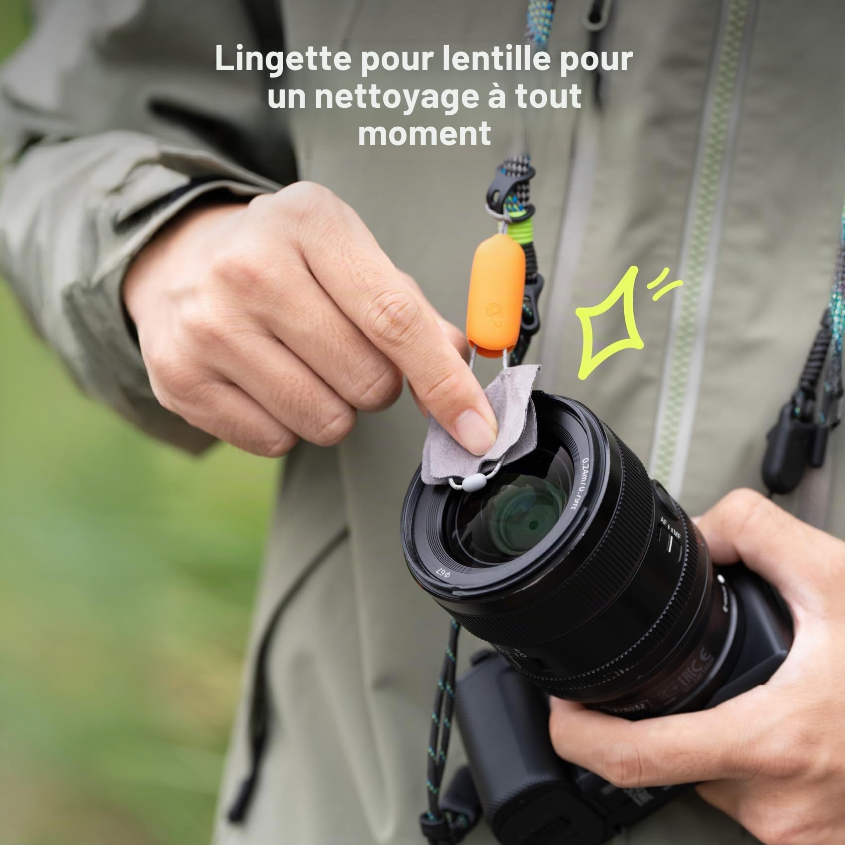 PGYTECH Sangle d'appareil photo Slim Réglable à dégagement rapide 820-1360mm Légère pour appareils photo hybrides/compacts/Instax/numériques, Style Outdoor