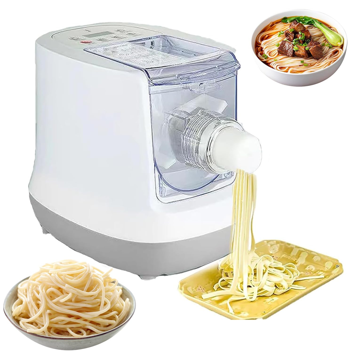 Elektryczna maszyna do robienia makaronu z 13 formami do domowego makaronu, spaghetti i innych