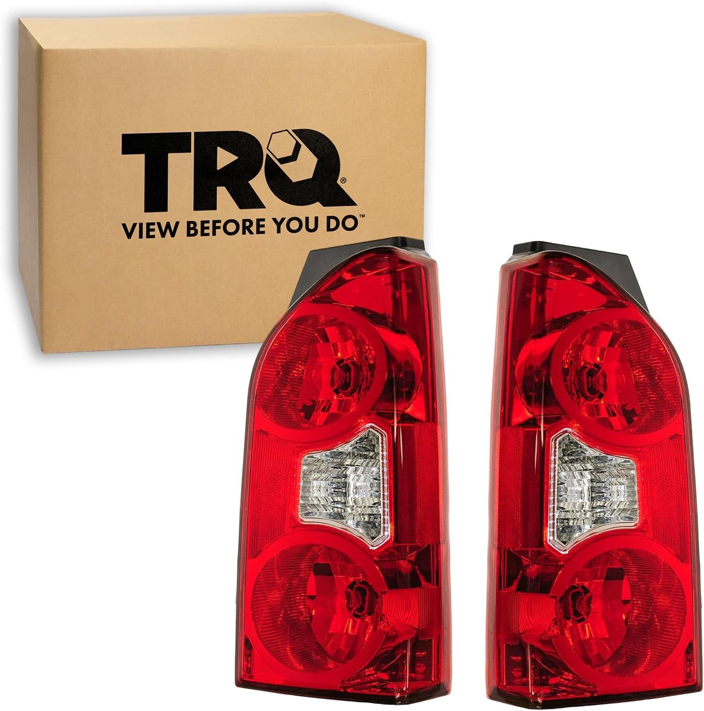 TRQ 2 Piece Driver & Passenger Side Tail Light Assembly Set Compatible with 2005-2015 Nissan Xterra NI2800173 NI2801173