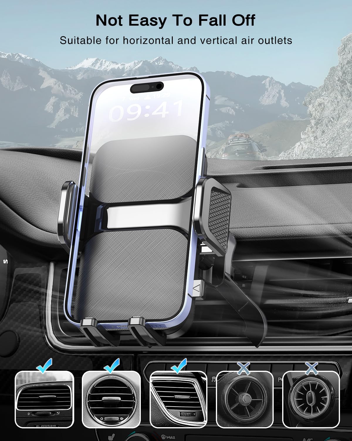 Mobiele telefoonhouder voor in de auto, [upgrade militaire klasse Mobiele telefoonhouder voor in de auto, [upgrade militaire klasse
