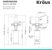 Vista 5 de Dispensador de jabón y loción Kraus para cocina en acero inoxidable, KSD-41SS