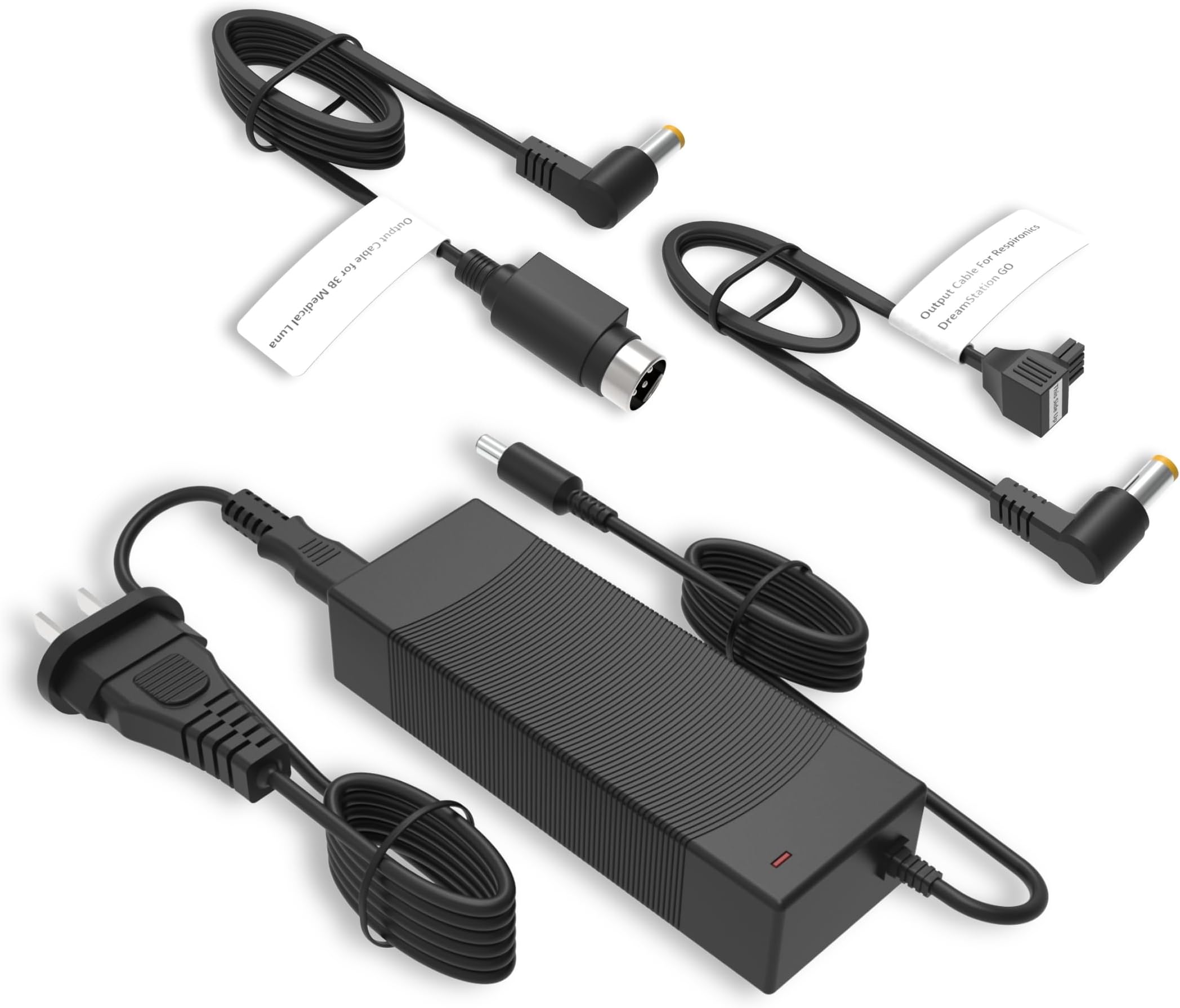 Pilot-24 Lite Mixed Cable Kit Compatible with DreamStation Go and 3B Medical Luna CPAP Machine - CPAP Power Supply, CPAP Accessories