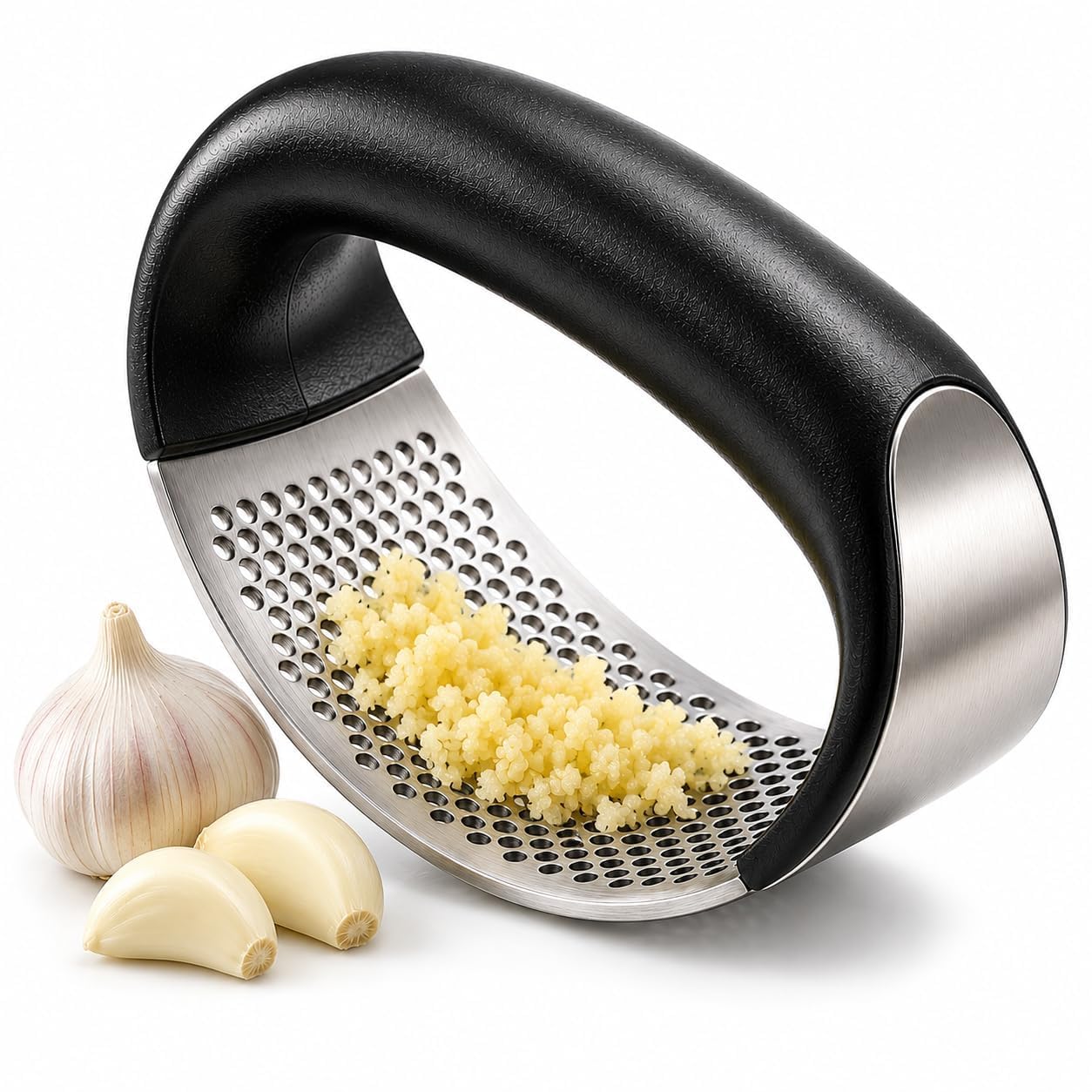 Stainless Steel Garlic Press - Mincer & Crusher -1