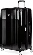 SwissGear 7786 Hardside Expandable Luggage with Spinner Wheels, Black, Checked-Large 27-Inch