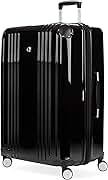 SwissGear 7786 Hardside Expandable Luggage with Spinner Wheels, Black, Checked-Large 27-Inch