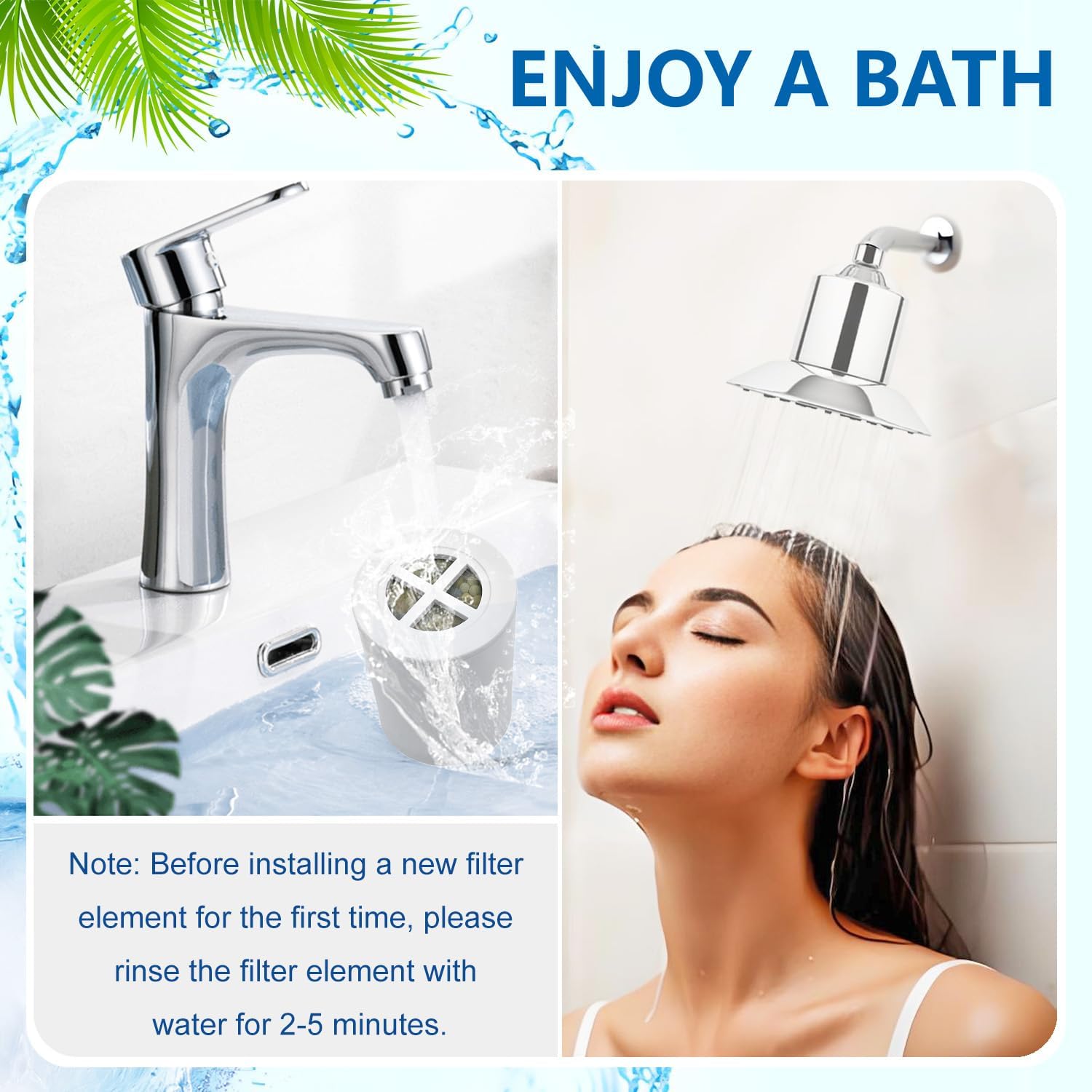 Muvxeznli（ A-01 ）Replacement Shower Filter Cartridge Compatible with Afina Filtered Shower Head,Water Softener Filter for Hard Water Reduce Chlorine and Harmful Substances（2Pack） - Image 7