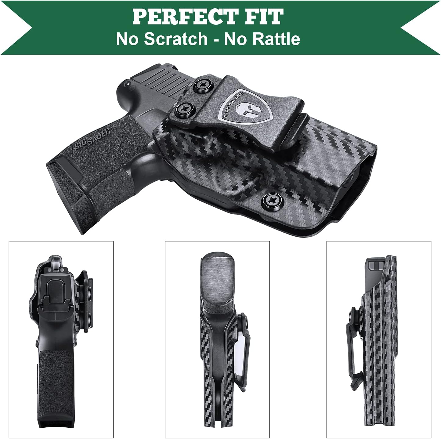 Sig P365 Holster IWB KYDEX Holster Fit: Sig Sauer P365 / P365 SAS / P365X (Not Fit P365 X-Macro), Inside Waistband Concealed Carry Holsters P365 P365SAS, Adj Cant & Retention, Posi-Click, Open Bottom