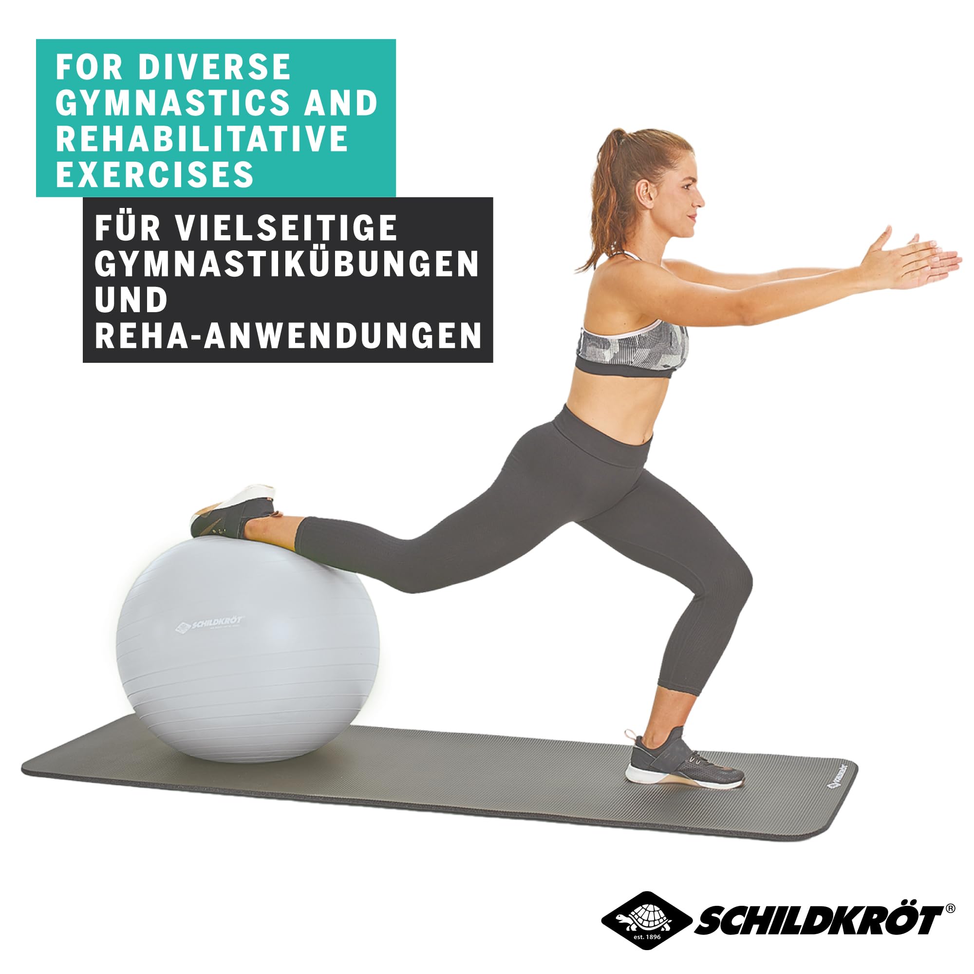 Schildkröt Unisex – piłka gimnastyczna dla dorosłych Træningsbold 65 cm, srebrna, 65 cm – dla osób o wzroście od 161 do 175 cm UE